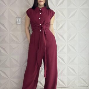 Macacão com laço sem manga